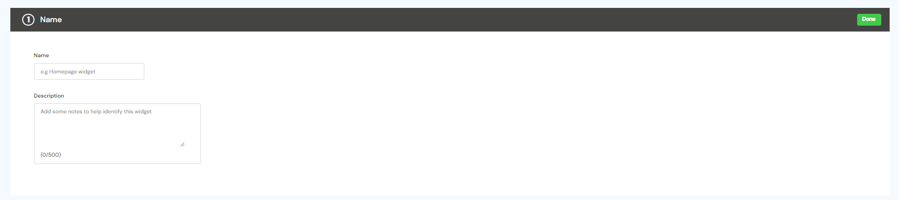 Create Feedback Widget