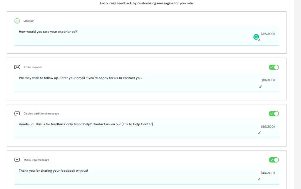 Website Feedback Form Examples and Tips [2022 Update] : FullSession