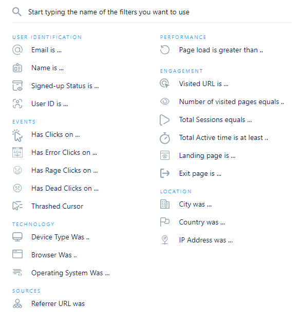 fullsession advanced filters