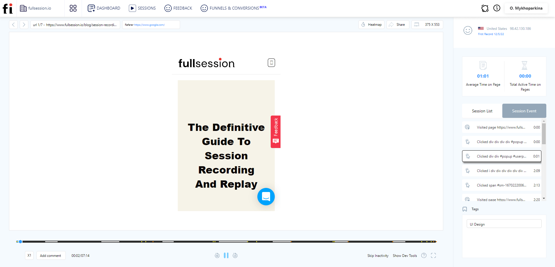 fullsession session recording