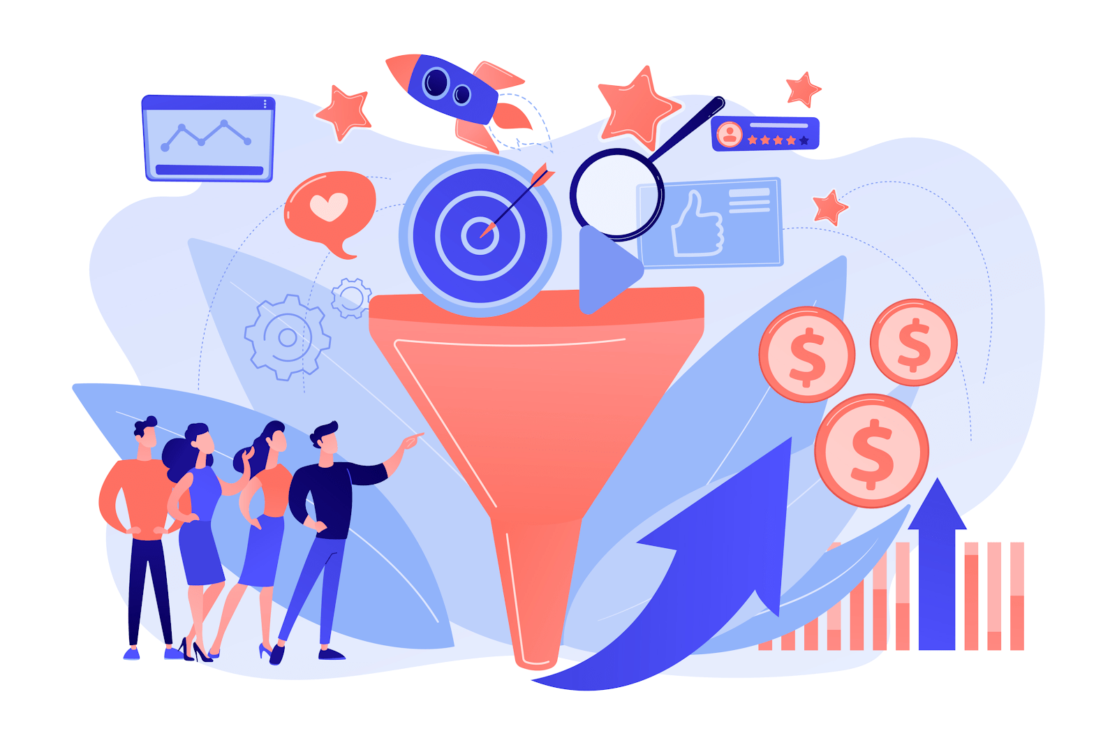 Conversion Funnel animated