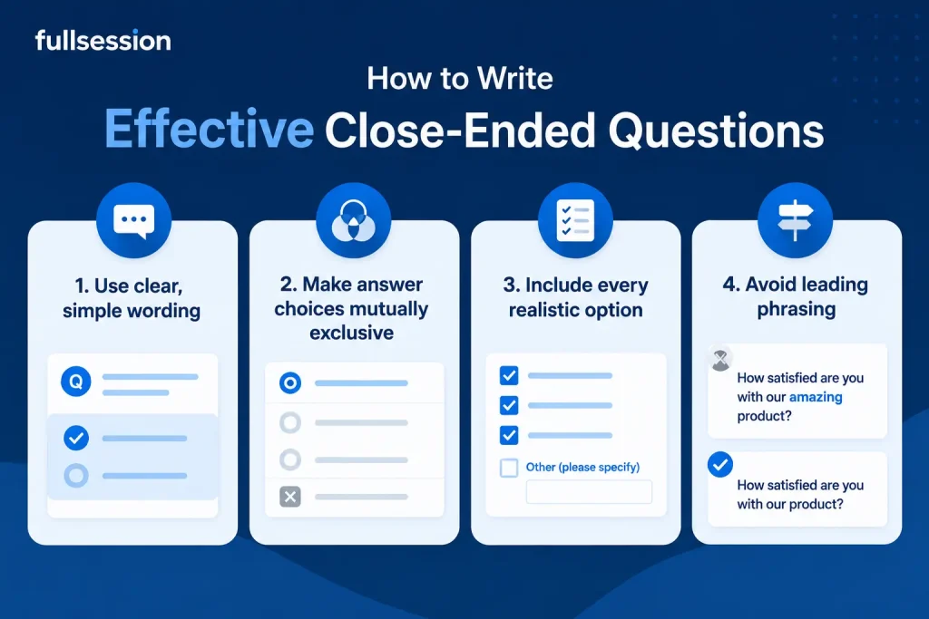 how to write effective close-ended questions