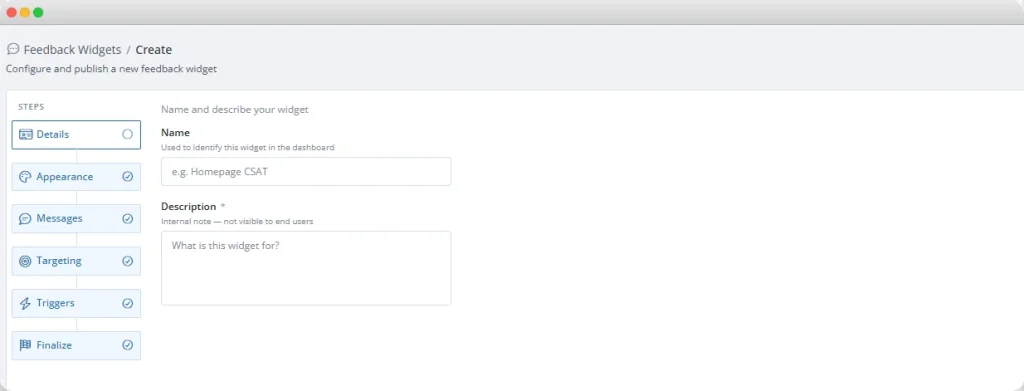 fullsession in app feedback widget