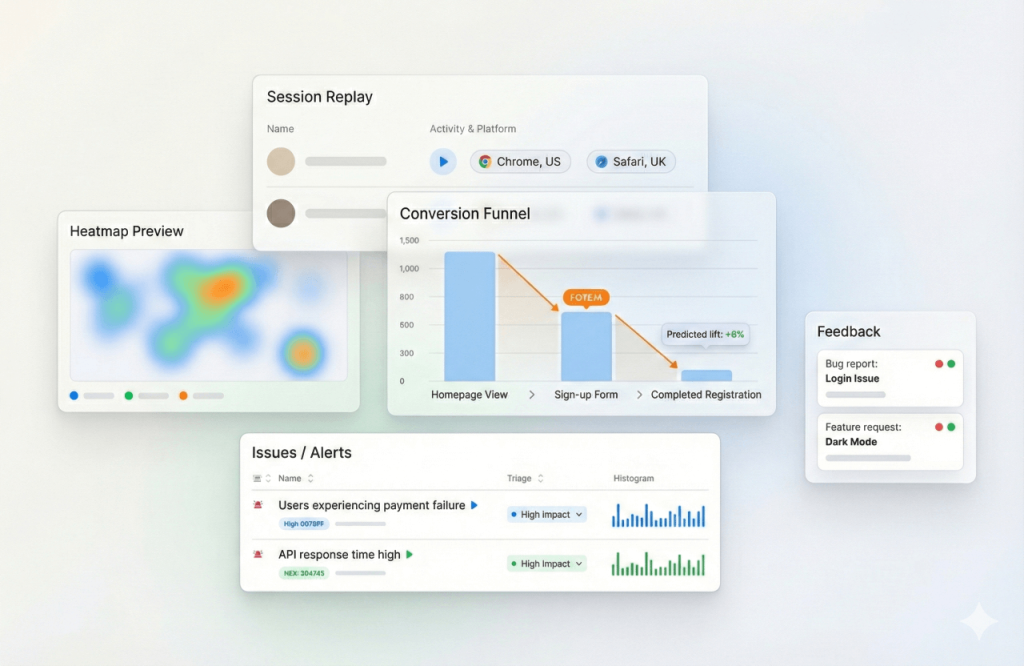 FullSession | Session Replay Software, Interactive heatmaps, Funnel & Conversion analysis, Feedback & Survey widgets